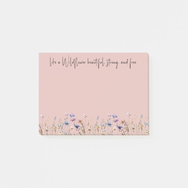 Post-it® Fleur sauvage couleur aquarelle (Devant)