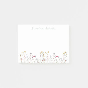 Post-it® Fleur sauvage d'aquarelle Whimsical