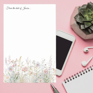 Post-it® fleur sauvage personnalisé 4x6 du bureau de