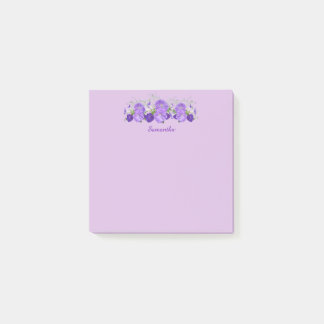 Post-it® Fleur violet - Notes personnalisées Publier des no