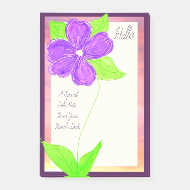 Post-it® Fleur violette (Devant)