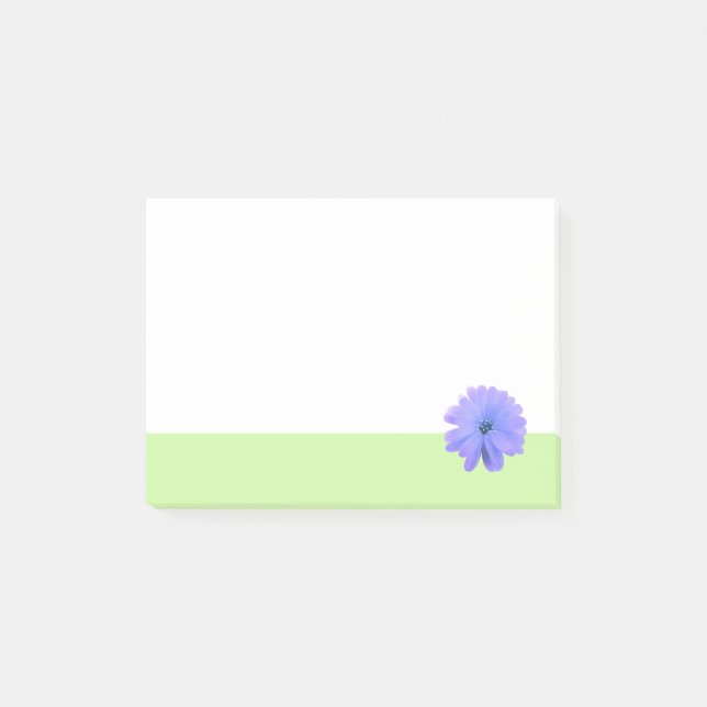 Post-it® Fleur Violette Bordure Verte (Devant)
