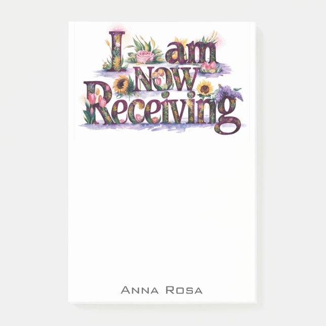 Post-it® *~* Fleurs 11 JE REÇOIS MAINTENANT L'AP85 Manifest (Devant)