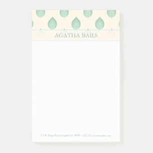 Post-it® Fleurs Abstraites Vert Et Beige