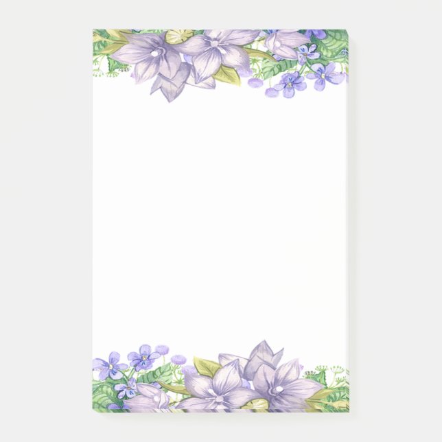 Post-it® Fleurs aquarelles adorables mignonnes (Devant)