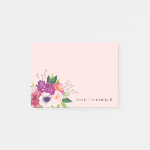Post-it® Fleurs aquarelles rose violet