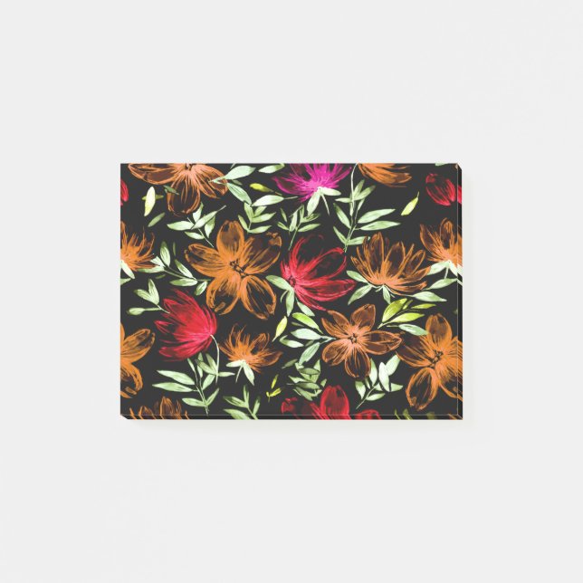 Post-it® Fleurs Aquarelles Rouges 3 (Devant)
