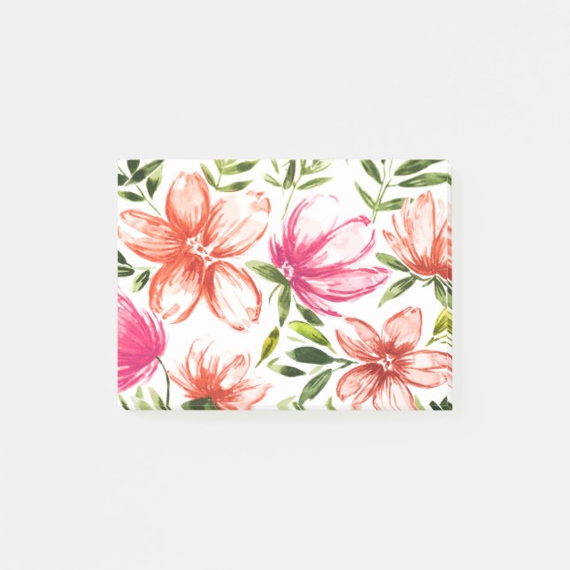 Post-it® Fleurs Aquarelles Rouges 5 (Devant)