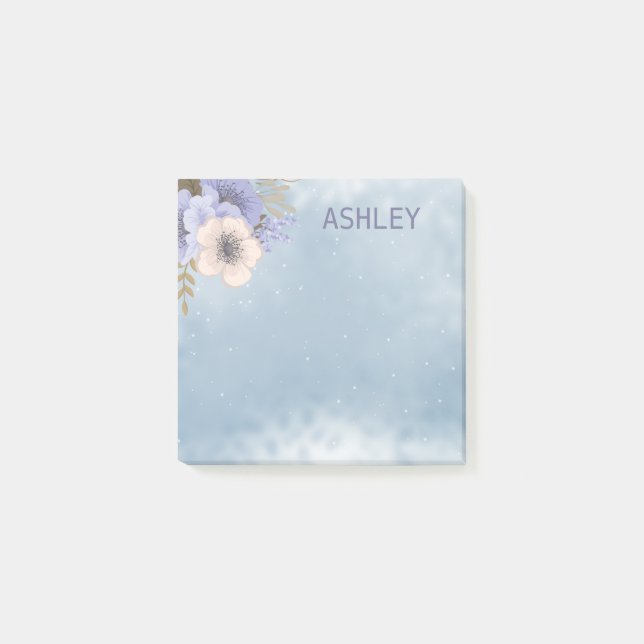 Post-it® Fleurs Beige Et Lavande (Devant)