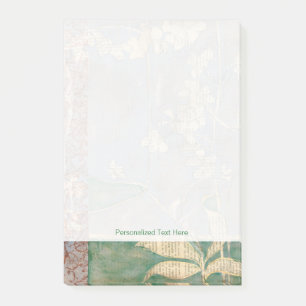 Post-it® Fleurs blanches sur le Arrière - plan de papier jo