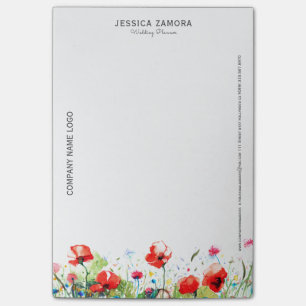 Post-it® Fleurs colorées et pavots rouges