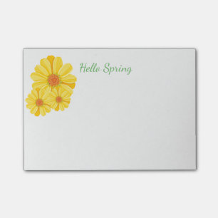 Post-it® Fleurs Courrier--Note-Jaunes