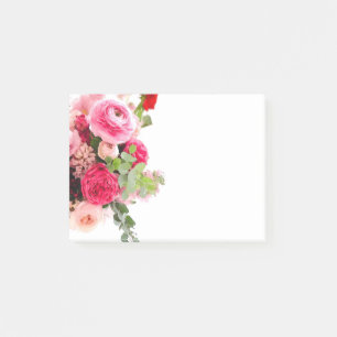 Post-it® Fleurs d'aquarelle Modèle florale Roses vierges