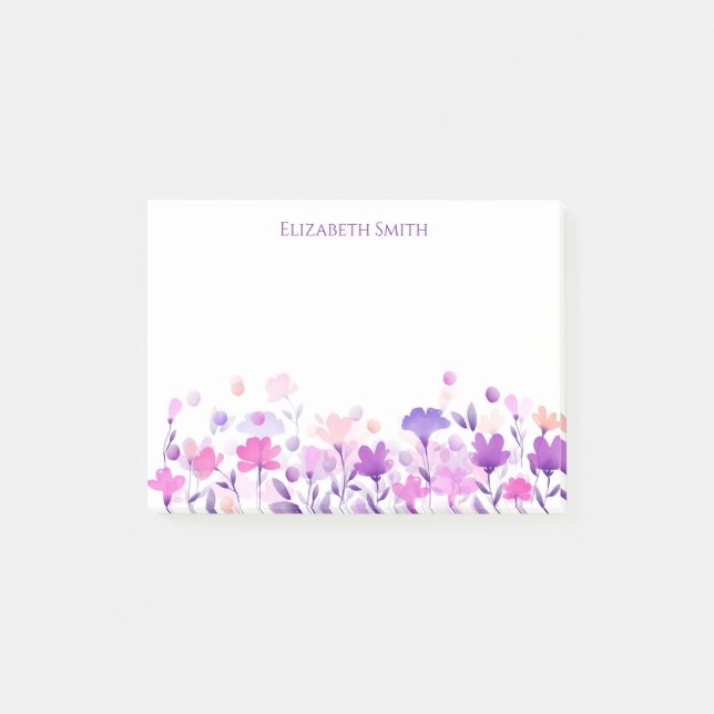 Post-it® Fleurs d'aquarelle Pastel (Devant)