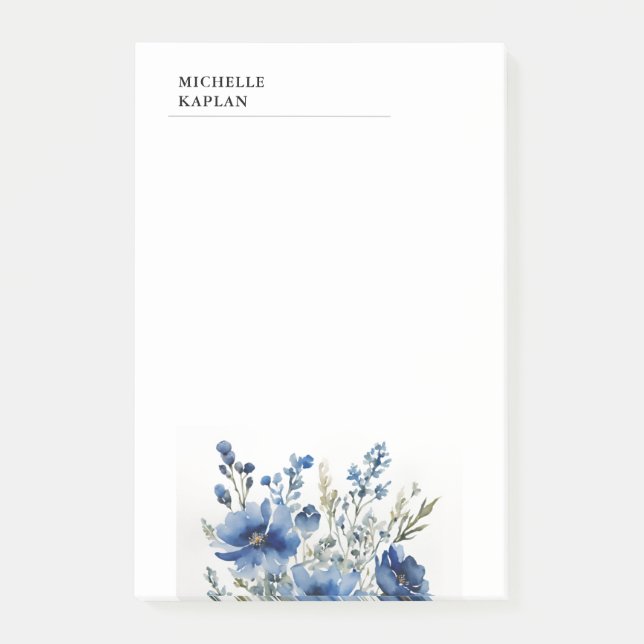 Post-it® Fleurs d'aquarelle professionnelles modernes en no (Devant)