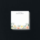 Post-it® Fleurs D'Aquarelle Roses Vierges Du Bureau De<br><div class="desc">Ces belles notes florales postit sont fabuleuses pour attirer l'attention de tous ceux à qui vous écrivez une note. Avec ses fleurs d'aquarelle rose,  pêche et crème et ses polices de caractères modernes pour personnaliser votre nom,  ils ajouteront une touche merveilleuse à votre bureau.</div>