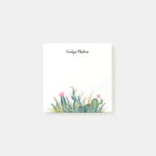 Post-it® Fleurs de cactus aquarelles