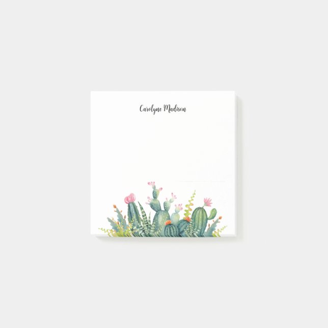 Post-it® Fleurs de cactus aquarelles (Devant)
