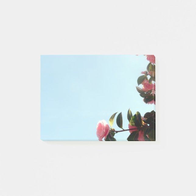 Post-it® Fleurs De Camellia Rose Avec Ciel Bleu (Devant)