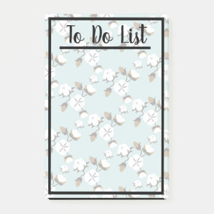 Post-it® Fleurs de coton Farmhouse et Turquoise