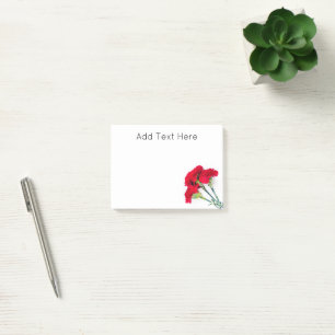 Post-it® Fleurs de la carnation rouge