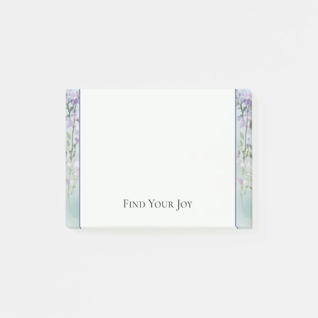 Post-it® Fleurs de lavande violettes romantiques   (Devant)