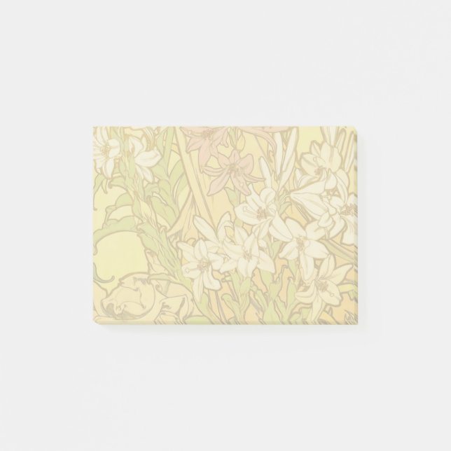 Post-it® Fleurs de lys Art nouveau d'Alphonse Mucha (Devant)