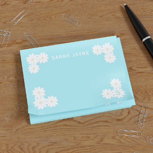 Post-it® Fleurs de marguerite mignonne Aqua Blue Post it No