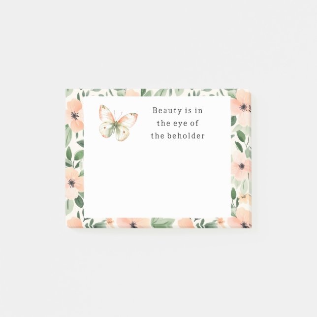 Post-it® Fleurs de Pêche Beauté Personne qui contemple (Devant)