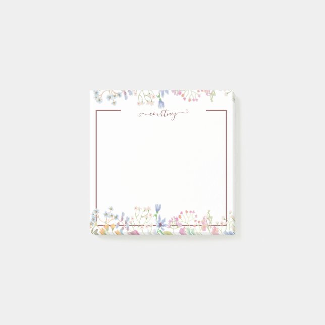 Post-it® Fleurs de printemps aquarelle personnalisées   (Devant)