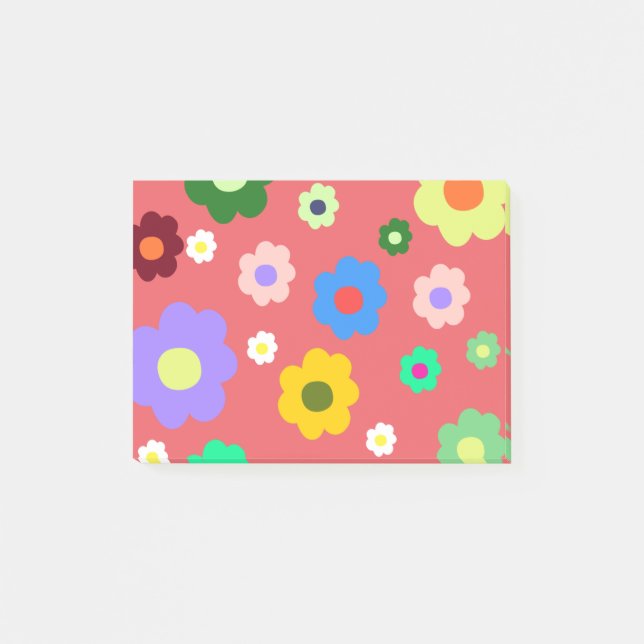 Post-it® Fleurs de printemps Y2K Motif rétro (Devant)