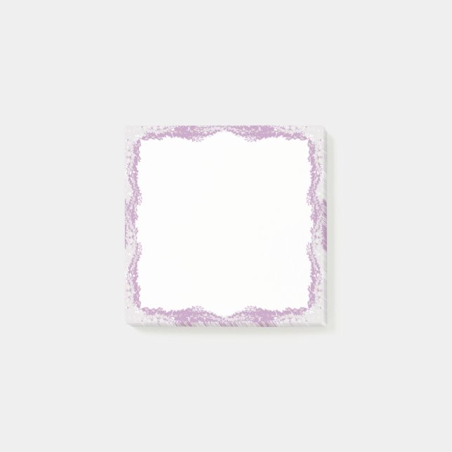 Post-it® Fleurs de saumons blancs pourpres (Devant)
