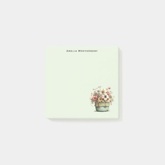 Post-it® Fleurs en pot Cozy Shabby Mignon (Devant)
