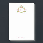 Post-it® Fleurs et oiseaux tropicaux monogrammés Bloc-notes<br><div class="desc">Un bloc-notes tropical monographie, avec des illustrations d'aquarelle de flamants roses et de fleurs tropicales. Sympa pour les notes de rappel ! Ce bloc-notes fait de belles Personnalisers en en-tête avec votre nom par les cases "Modifier ce modèle de conception" sur le côté droit de l'article, ou cliquez sur le...</div>