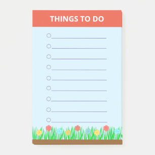 Post-it® Fleurs & Grass Personnalisé Les Choses À Faire