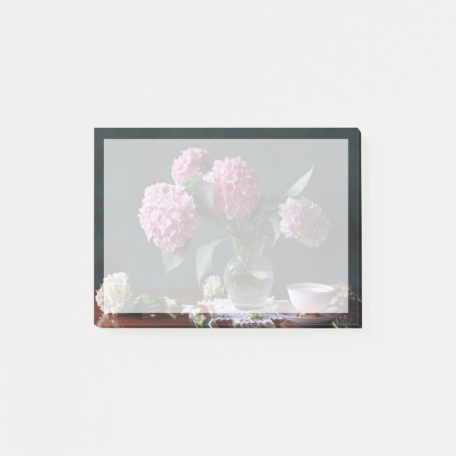 Post-it® Fleurs | Hydrangées dans Vase (Devant)