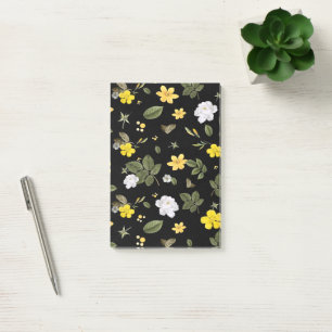 Post-it® Fleurs jaunes et roses blanches 2