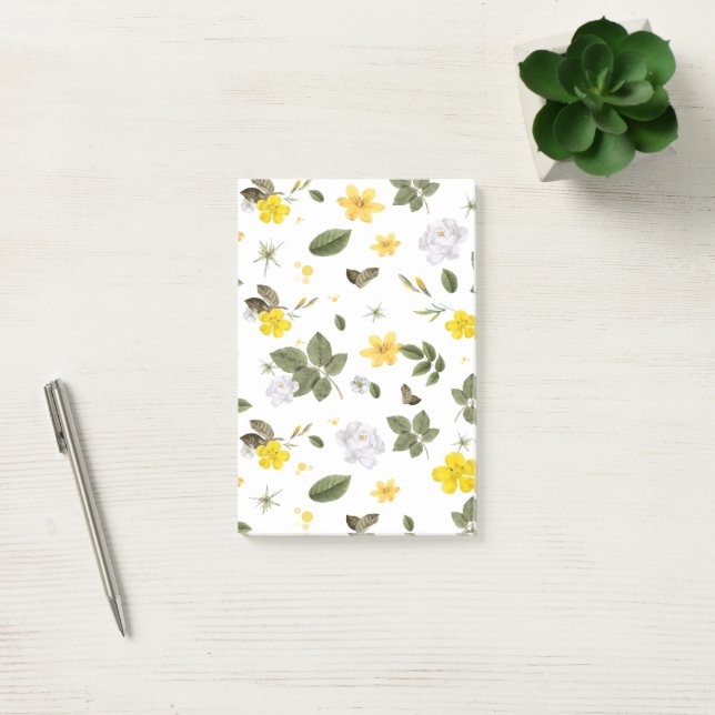 Post-it® Fleurs jaunes et roses blanches 3 (Bureau)