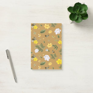 Post-it® Fleurs jaunes et roses blanches 4