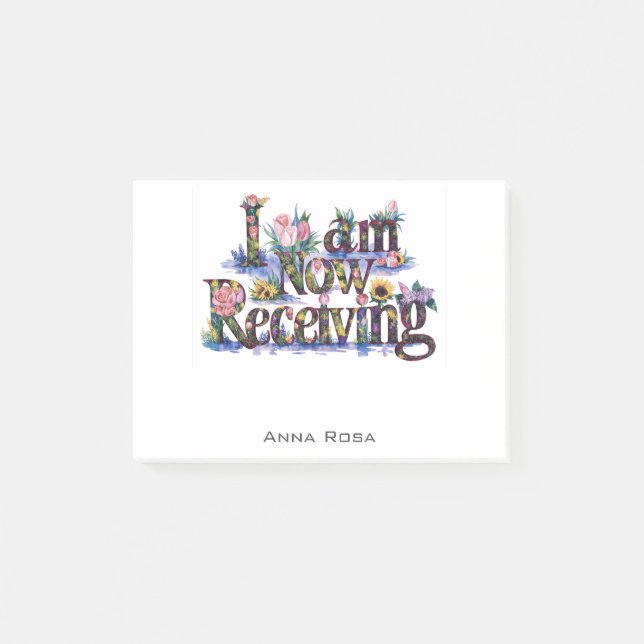 Post-it® *~* Fleurs JE REÇOIS MAINTENANT 16 Manifestants AP (Devant)