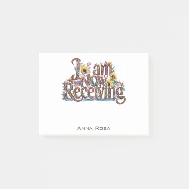 Post-it® *~* Fleurs JE REÇOIS MAINTENANT 8 Manifestants AP8 (Devant)