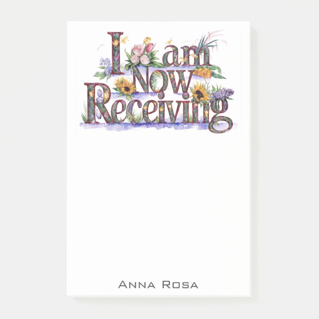 Post-it® *~* Fleurs JE REÇOIS MAINTENANT LE Manifeste AP85  (Devant)