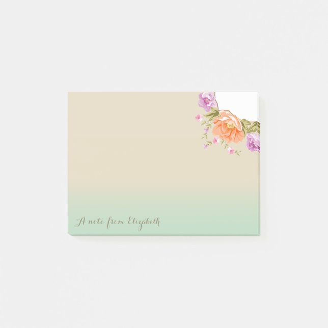 Post-it® Fleurs Mignonnes et Élégantes - Personnalisées (Devant)