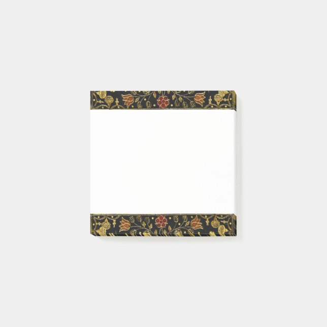 Post-it® Fleurs noires et dorées tombées (Devant)