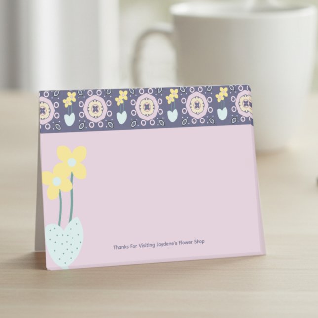Post-it® Fleurs pastel kawaai (Adorable kawaii post it notes with a custom message at the bottom. Home or work.)