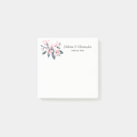 Fleurs rose et gris Mariage Aquarelle classique