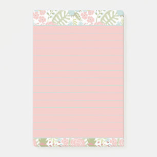 Post-it® Fleurs rose et sarcelle