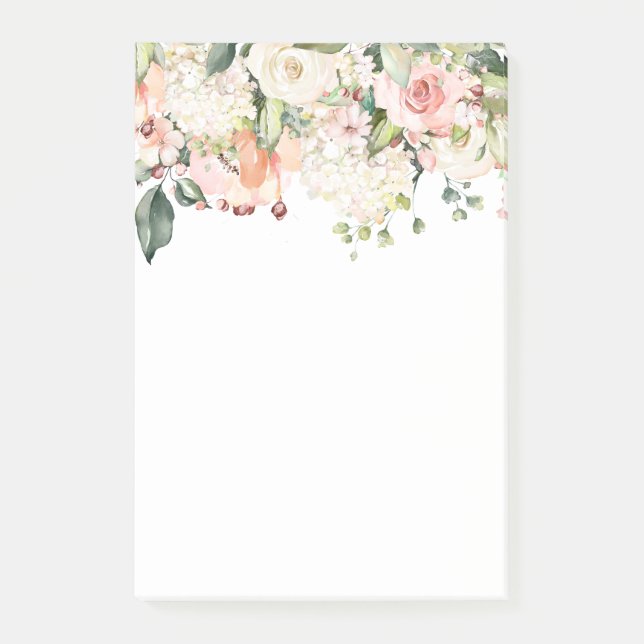 Post-it® fleurs, rose rose, fleurs de printemps (Devant)