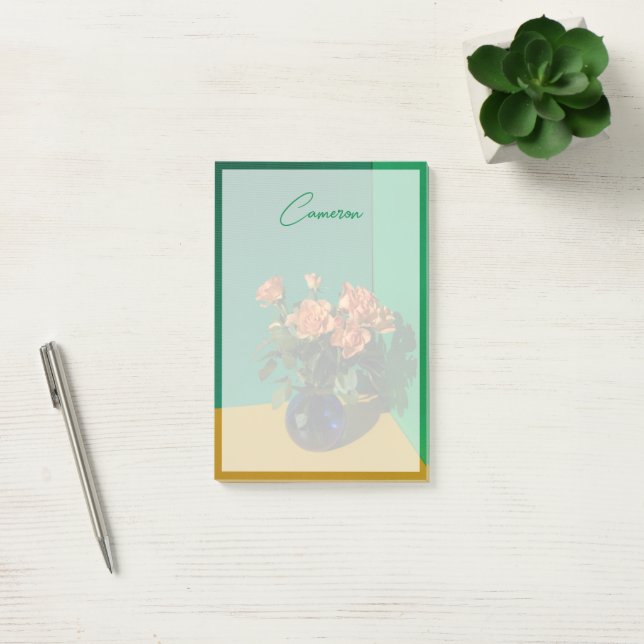 Post-it® Fleurs | Roses dans Vase (Bureau)