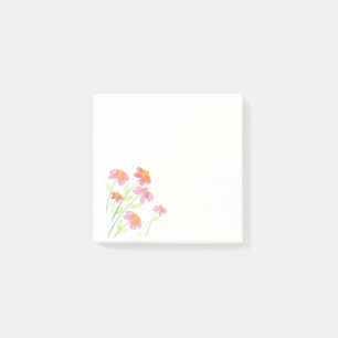 Post-it® Fleurs roses d'aquarelle de pêche